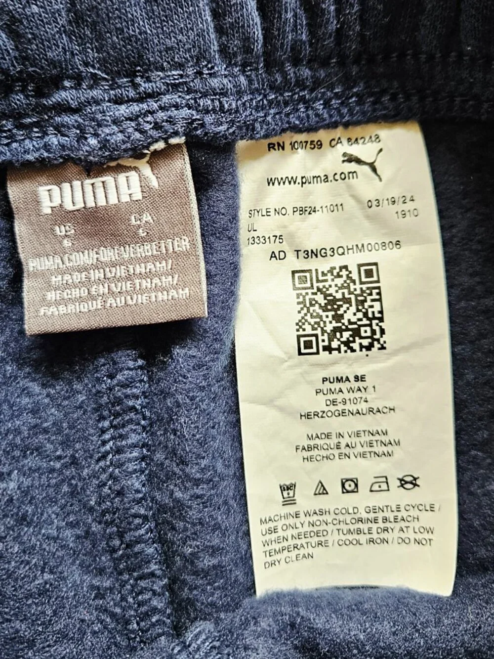 PUMA Boys' 3-Piece Sports Set Long-sleeve Top Sweatpants Insulated Vest Size 6 - Picture 9 of 9